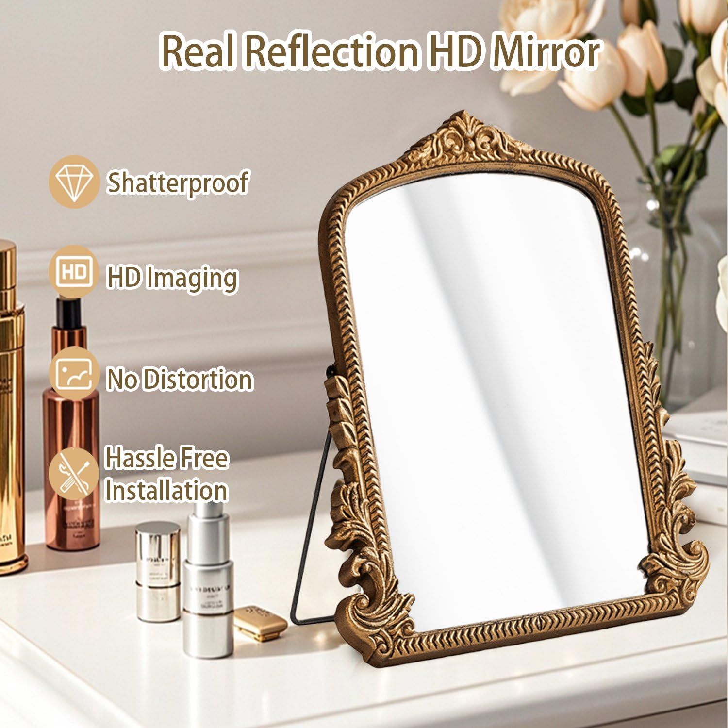 HSDDHOME Arendahl carved-edge frame showcases detailed vintage styling