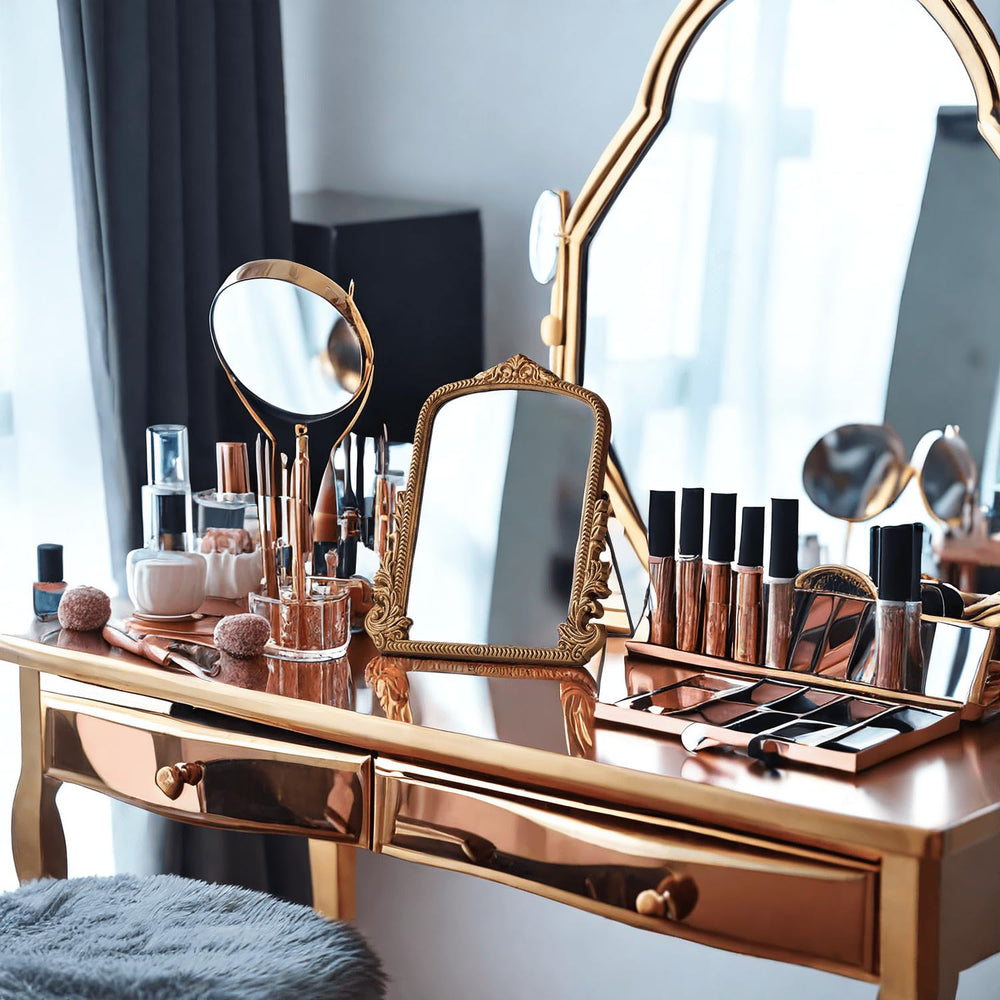 HSDDHOME Arendahl compact mirror is travel-friendly for touchups on the go