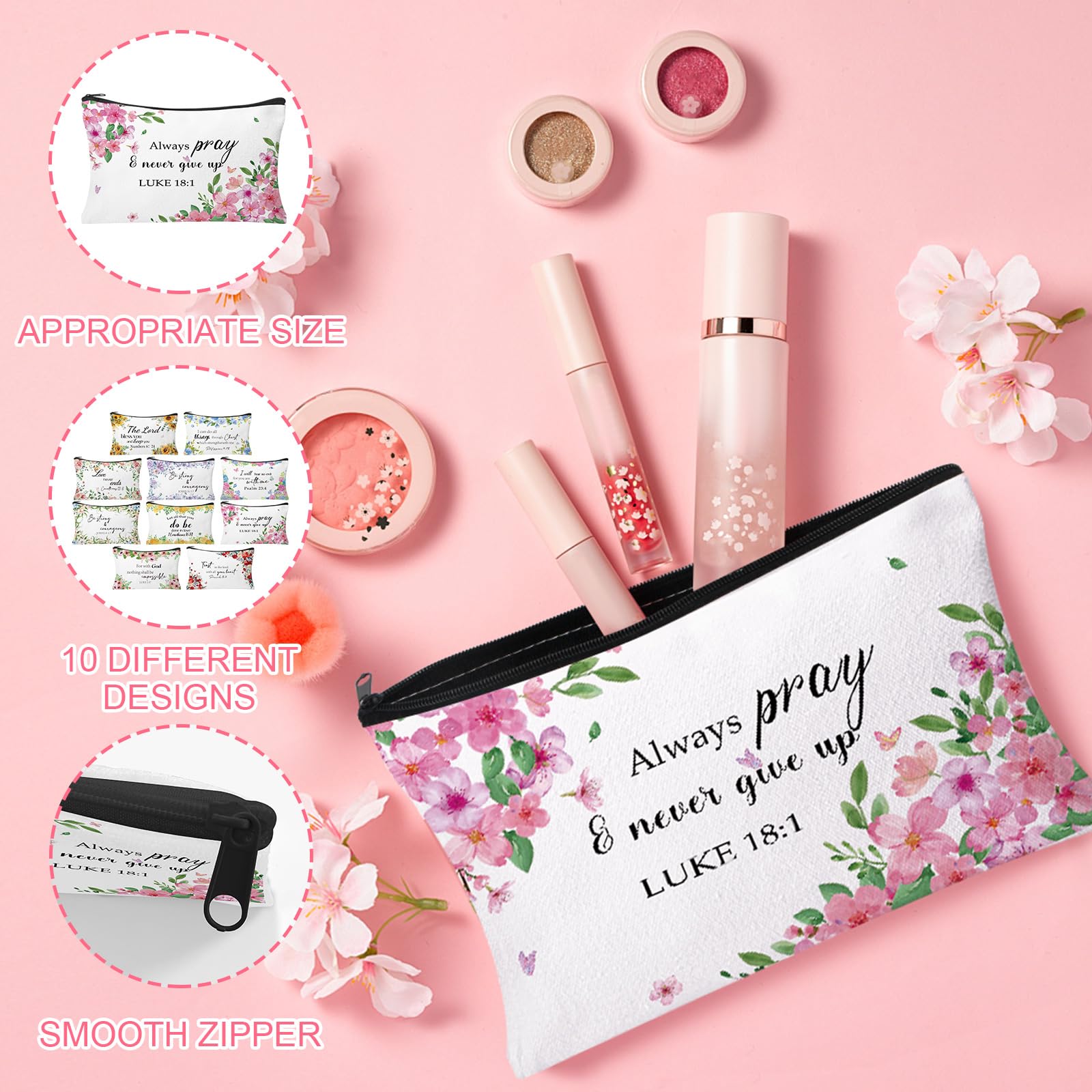 HSDSH Bible verse print design adds elegant inspiration to cosmetics