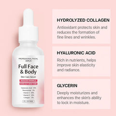 hsdtas Finones serum on face and neck for even complexion