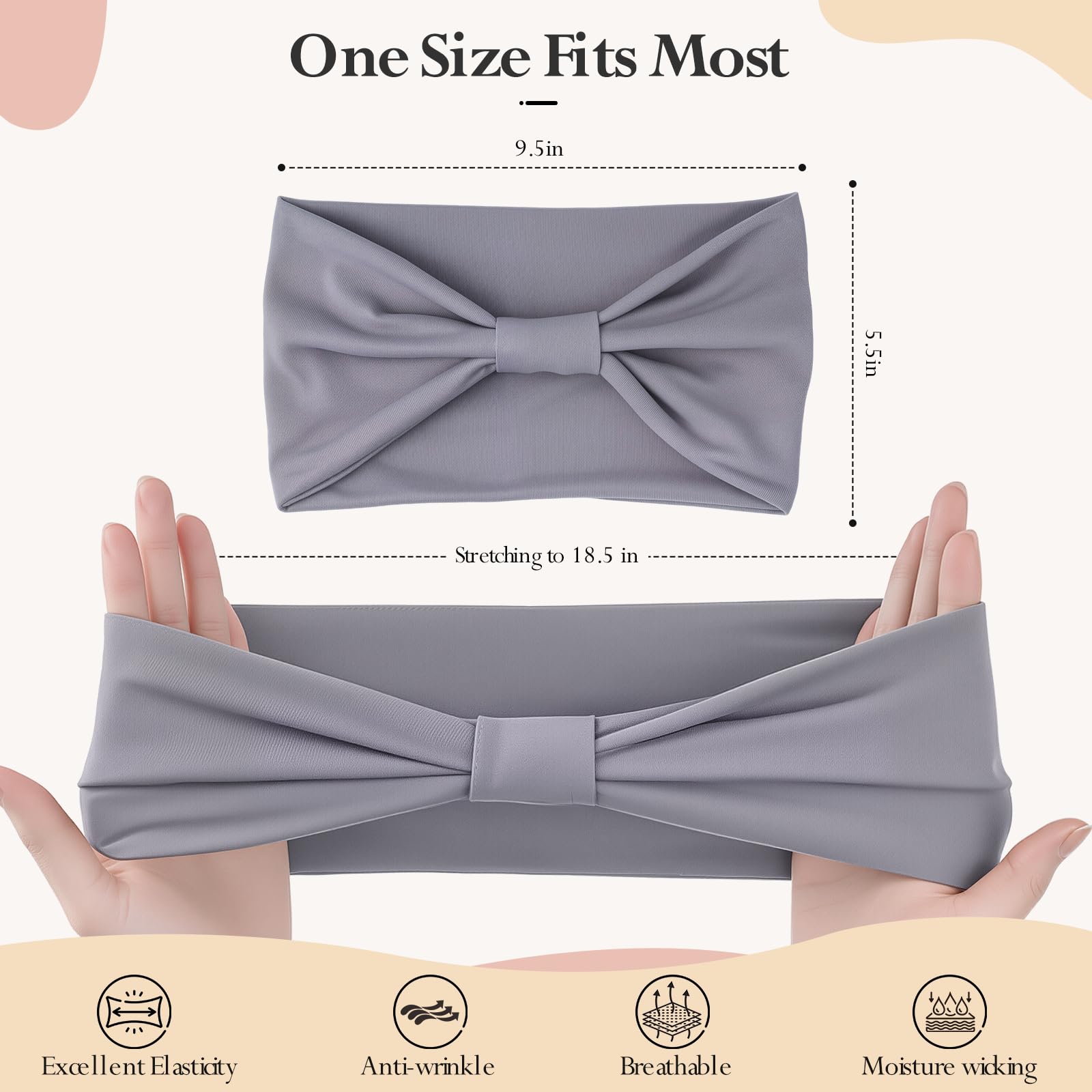 HSEM knotted fashion headbands show chic styling for makeup and spa days.