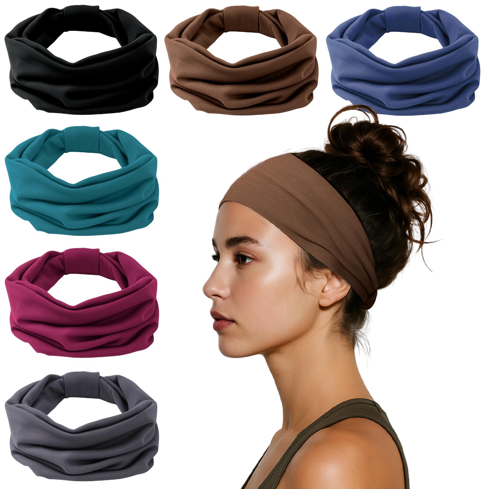 HSEM dark gray headband for non-slip workout comfort