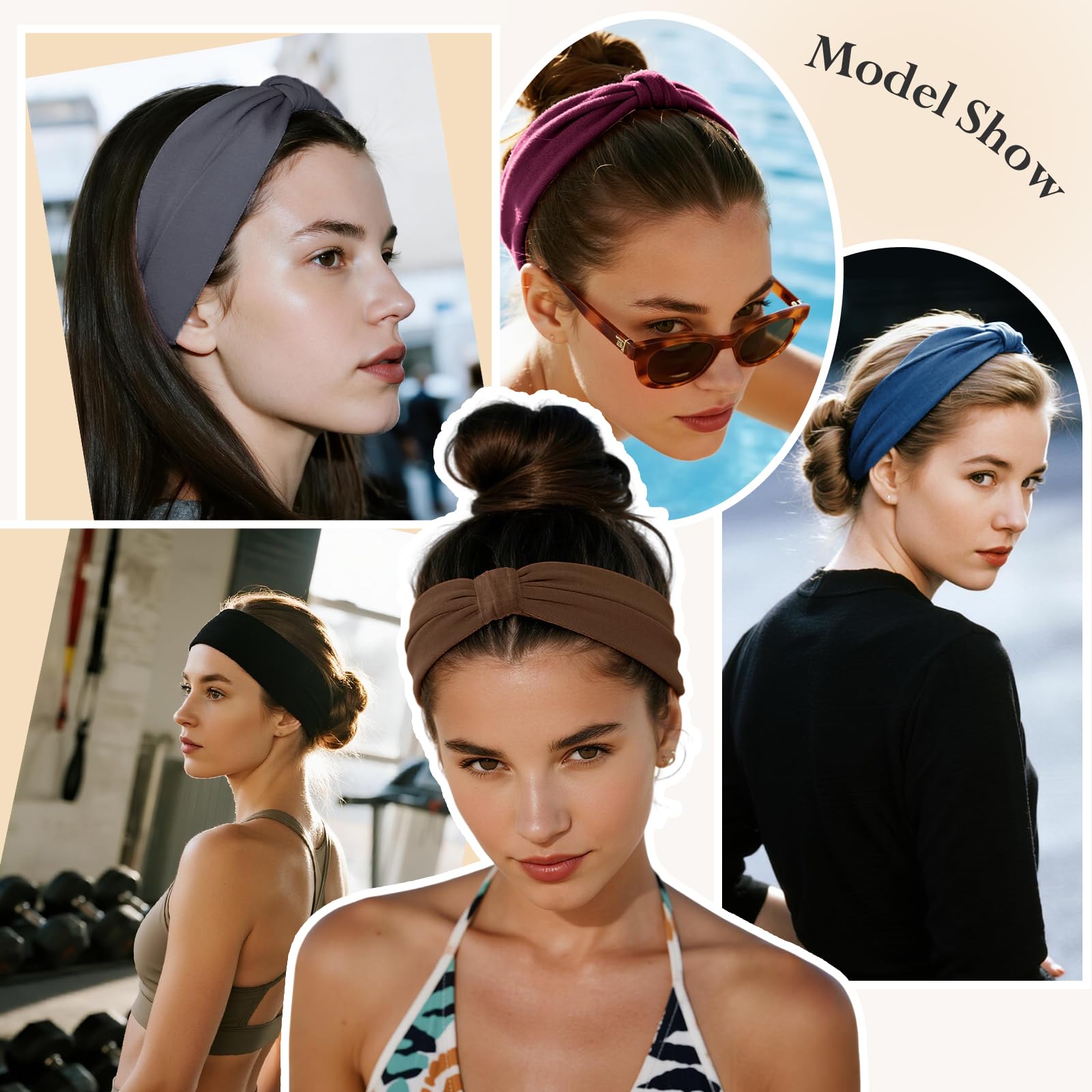 HSEM navy headband blends sport and casual looks for outdoor activities