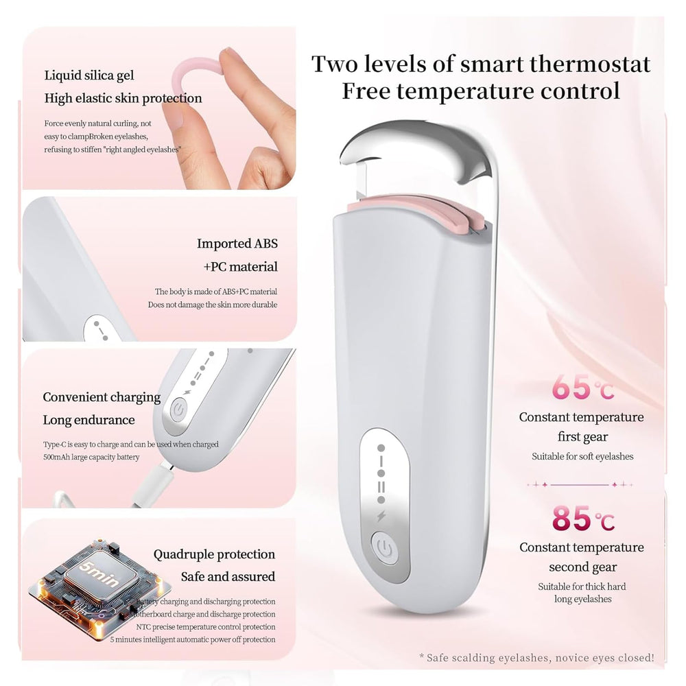 Hsenowi heated eyelash curler 3s heat-up for quick mornings