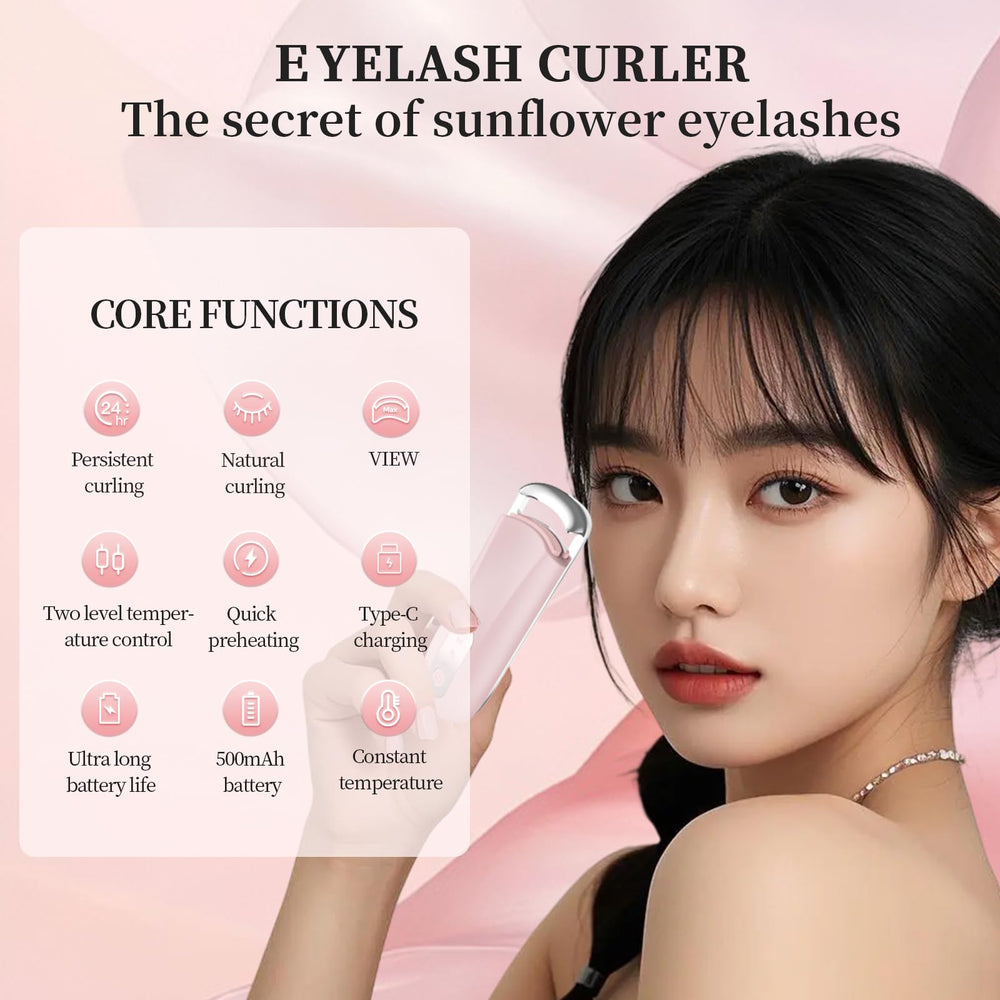 Hsenowi heated eyelash curler ergonomic ABS+PC body for comfortable use