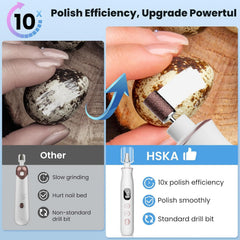 HSKAI 10-speed nail drill offers customizable performance for natural and thick nails.