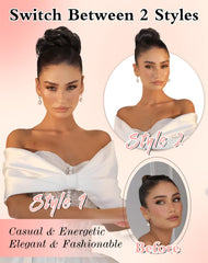 HSLHDI 2PCS adjustable elastic band secures fit for thick or thin hair.