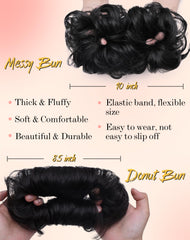 HSLHDI 2PCS textured fiber realistic-touch provides heat-friendly styling options.