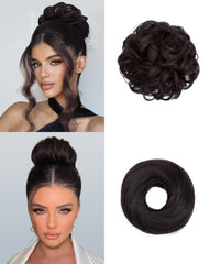 HSLHDI messy bun large wavy image highlights voluminous texture for casual everyday style