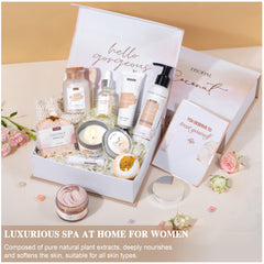 HSOEIXL 12-piece spa gifts arranged for effortless self-care routines.
