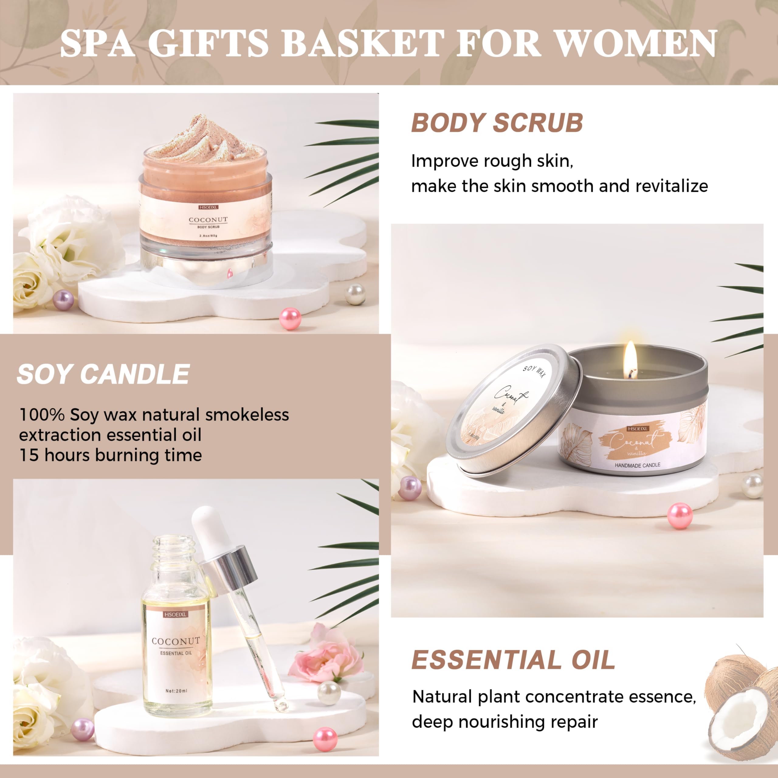 HSOEIXL Body Scrub exfoliates softly for smooth, refreshed skin.