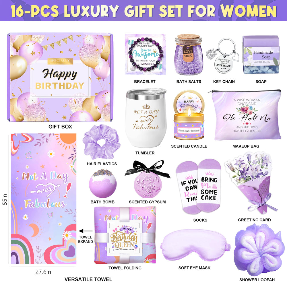 HSOEIXL spa gift basket relaxation pack with candle and bath bomb