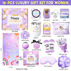 HSOEIXL spa gift basket relaxation pack with candle and bath bomb