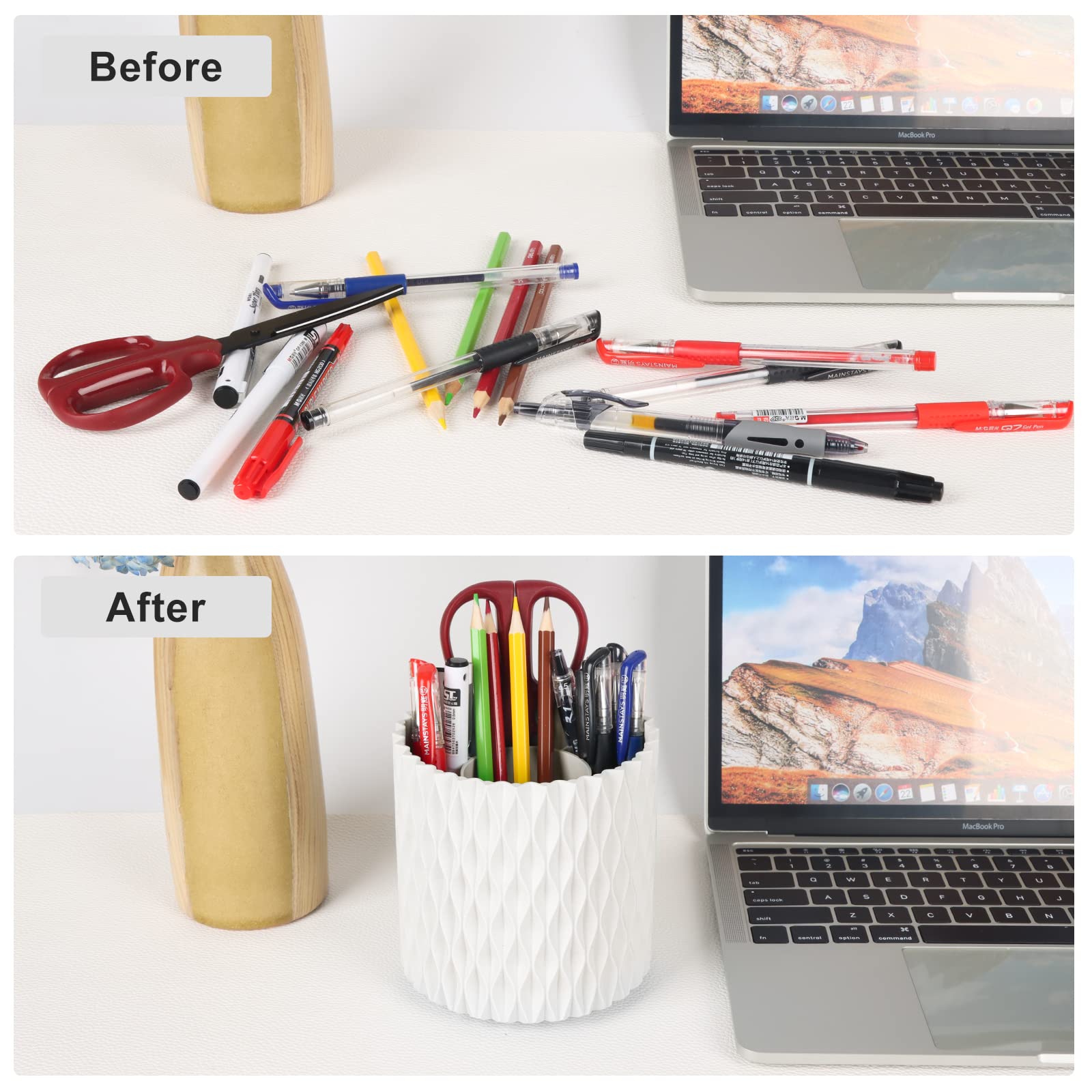 HSSPANFN multipurpose-storage organizer keeps makeup and small kitchen or desk items organized.