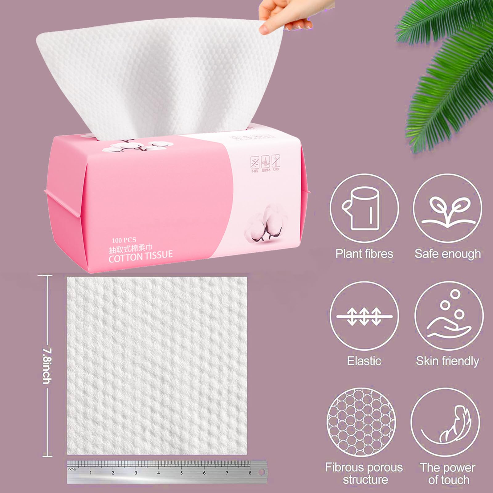 Hsxfl multi use cotton towel for skincare and cleanup.