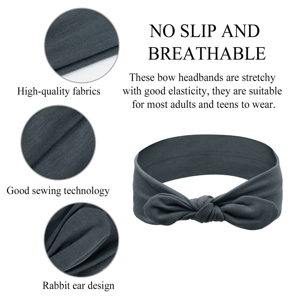 Huachi bow headband knot detail highlighting a cute design for versatile styling.