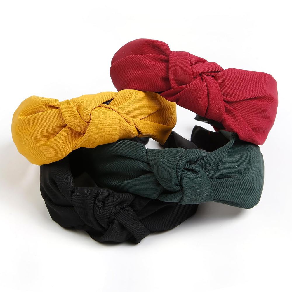 Huachi Christmas headbands black knotted design offers a classic, wearable accessory for events