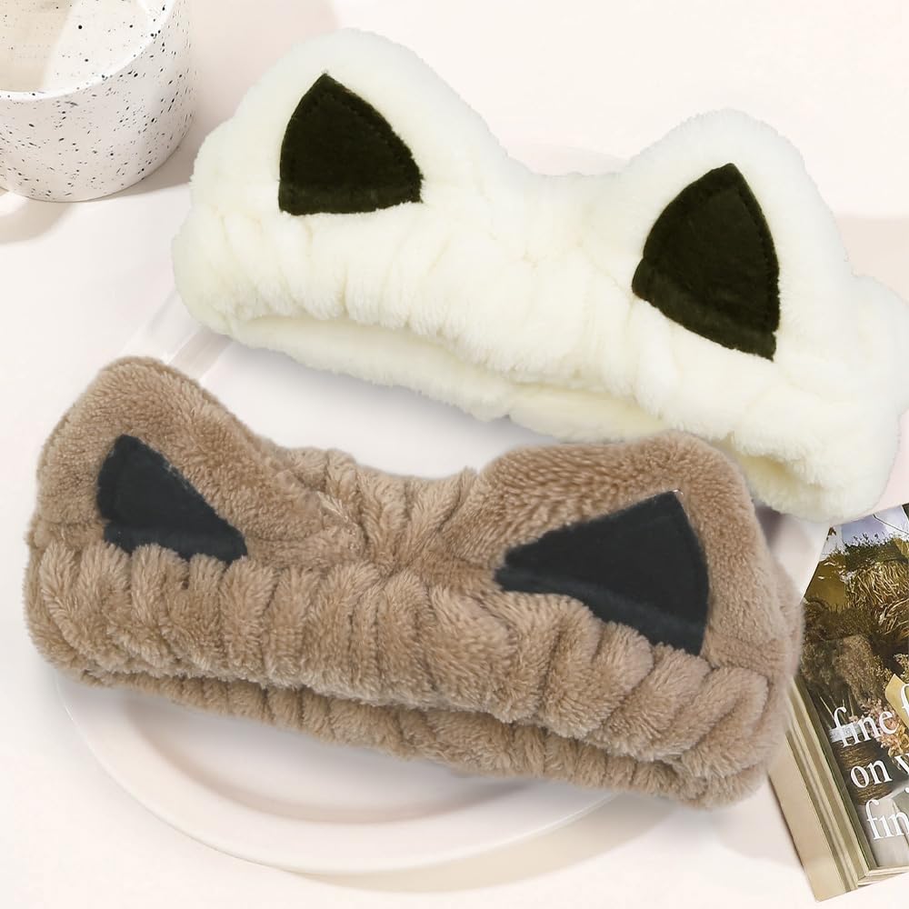 Huachi face wash headband elastic fits most women for cleansing.