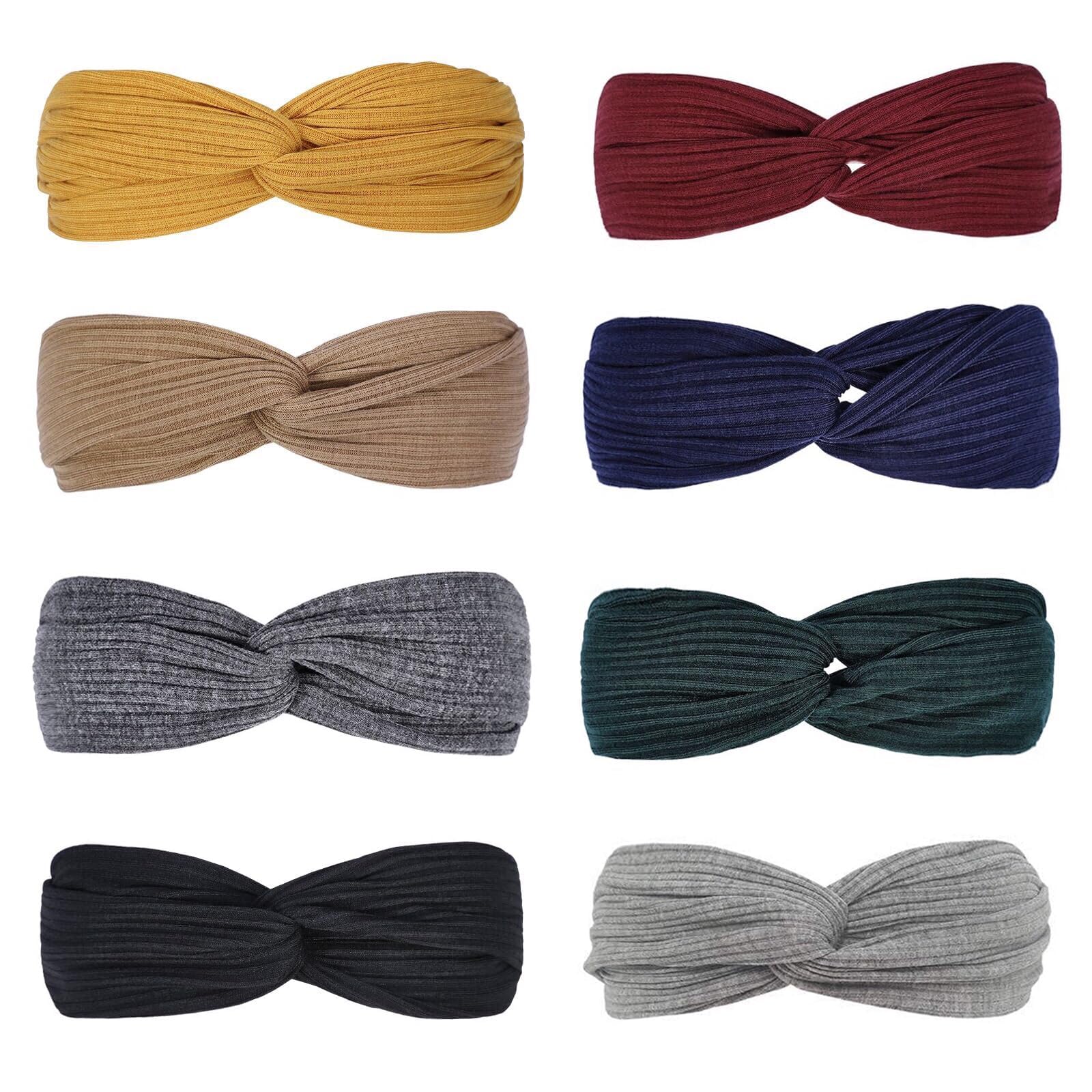 Huachi headband criss-cross turban style adds chic flair.