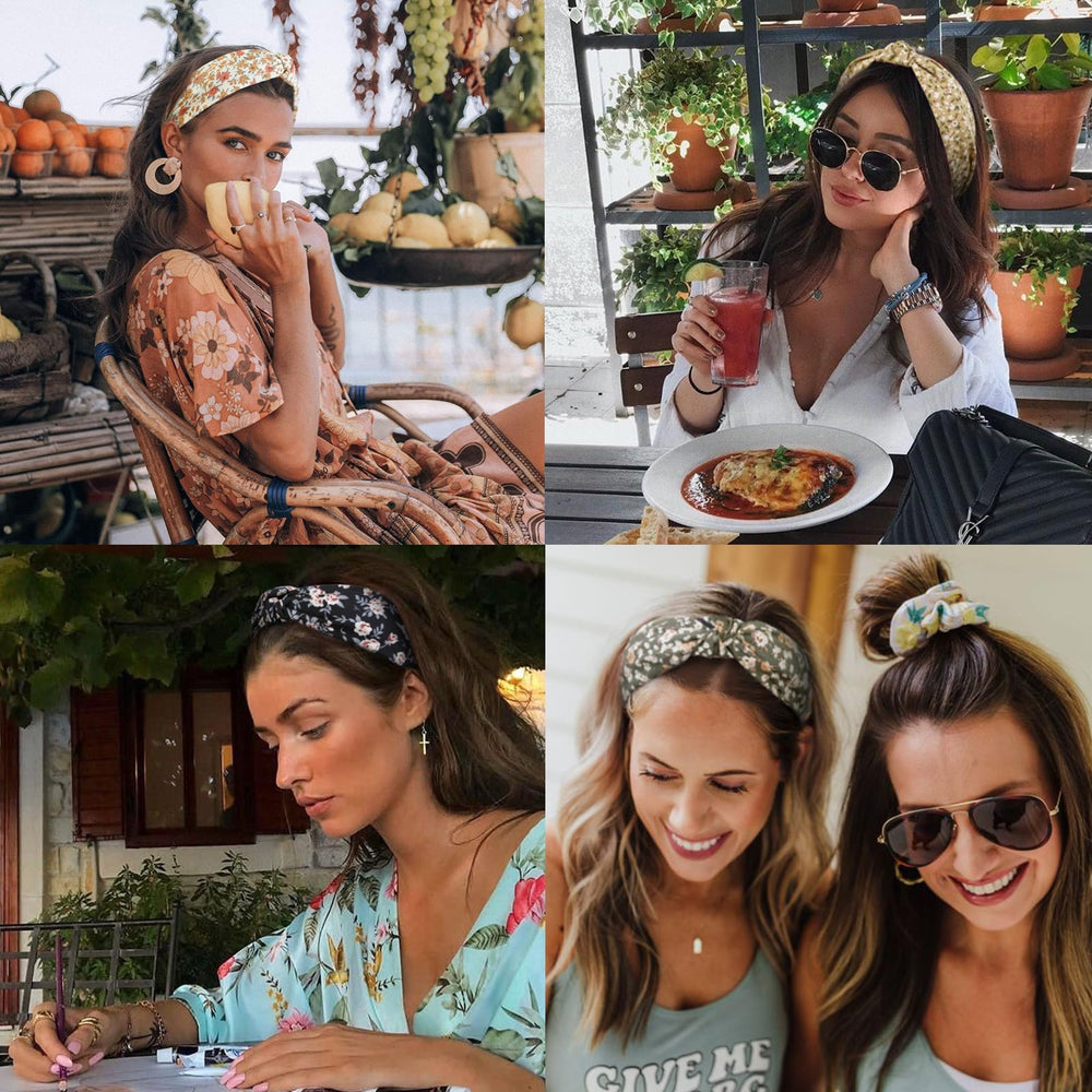 Huachi floral vivid design headband enhances spring fashion
