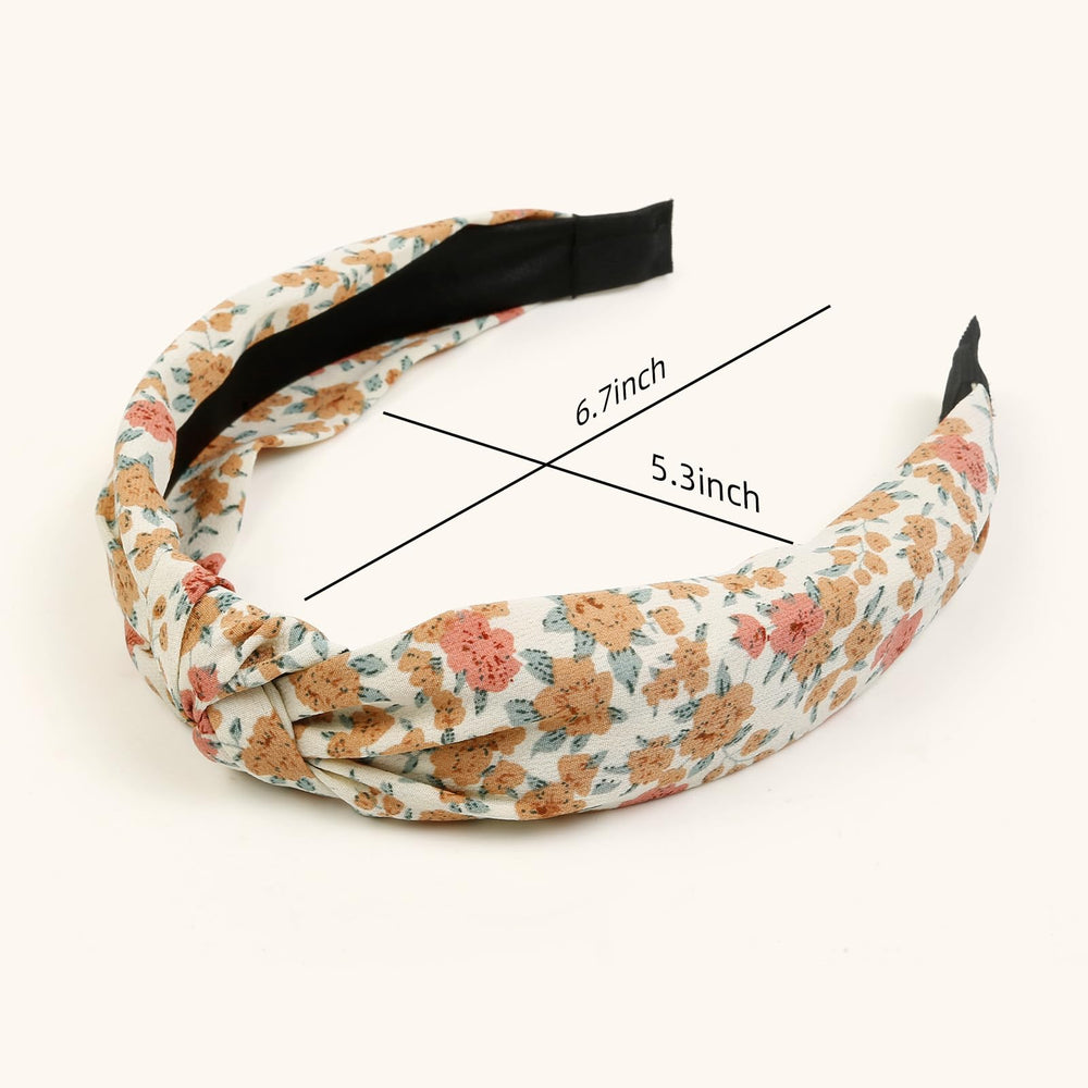 Huachi knotted headband with elastic fit stays secure all day