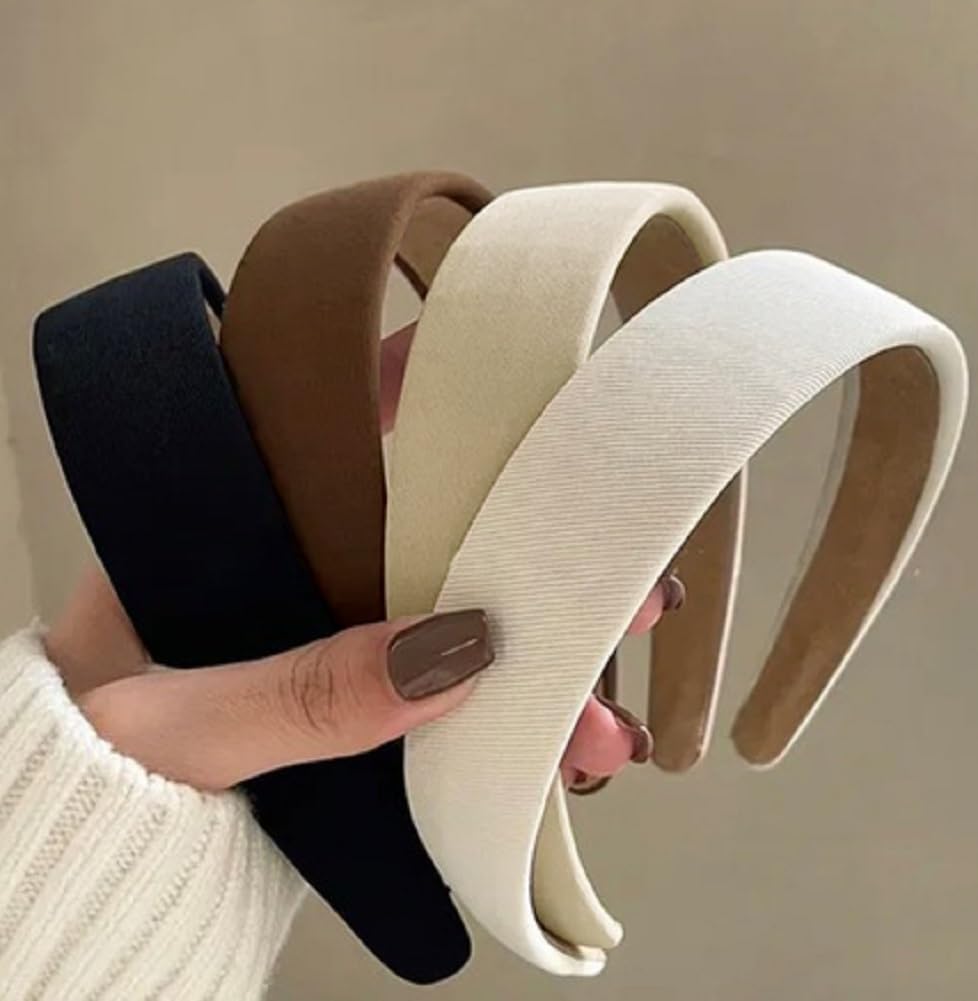 Huachi headbands 1-inch wide non-slip design for secure all-day wear.