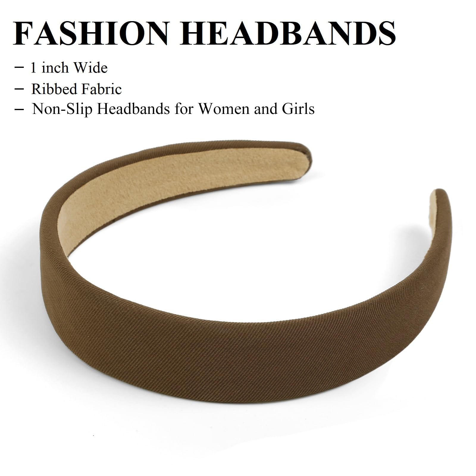 Huachi beige headband versatile-use enhances outfits and keeps hair away.
