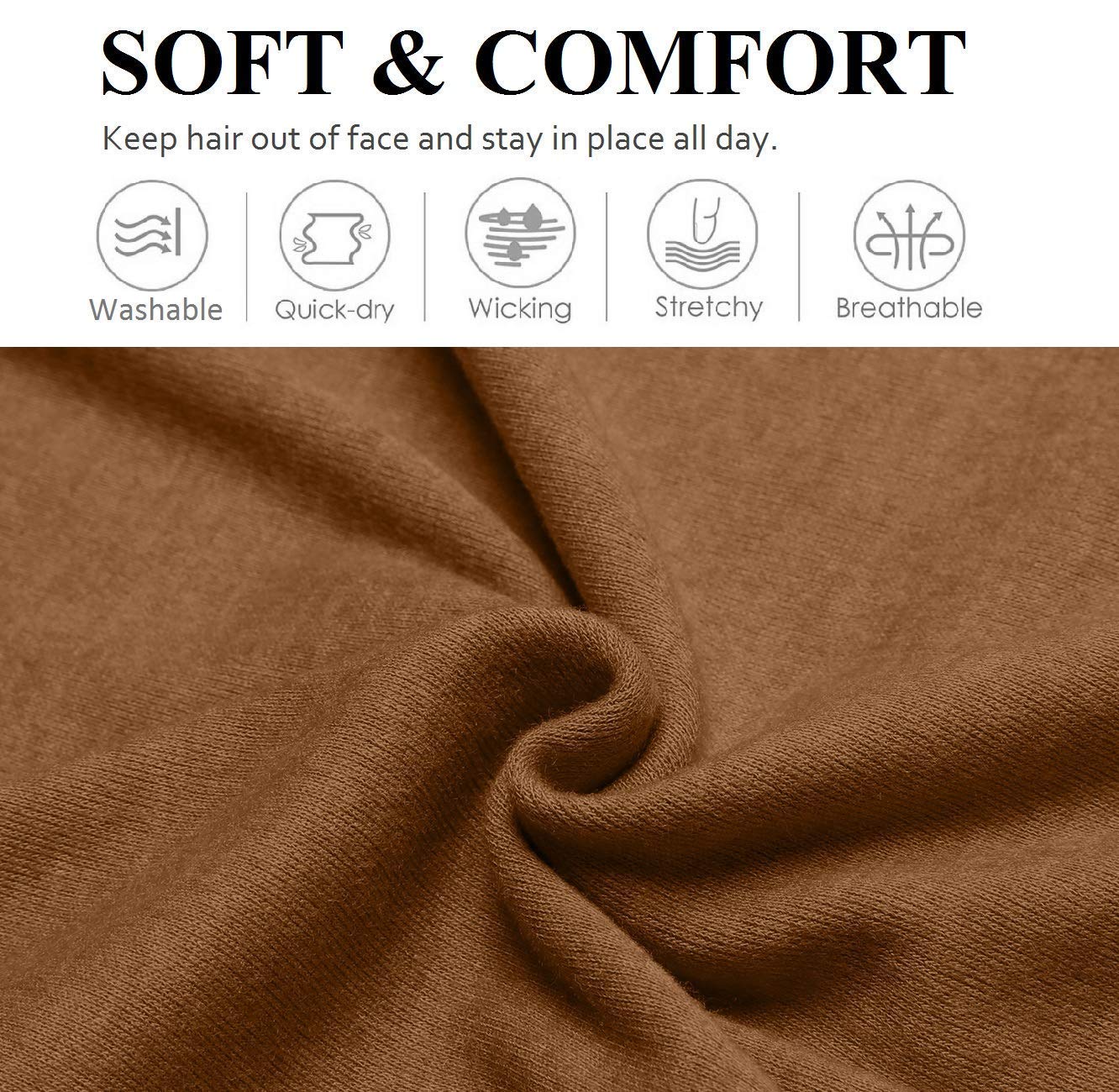 Huachi fabric close-up shows soft polyester-spandex blend for comfortable daily wear.