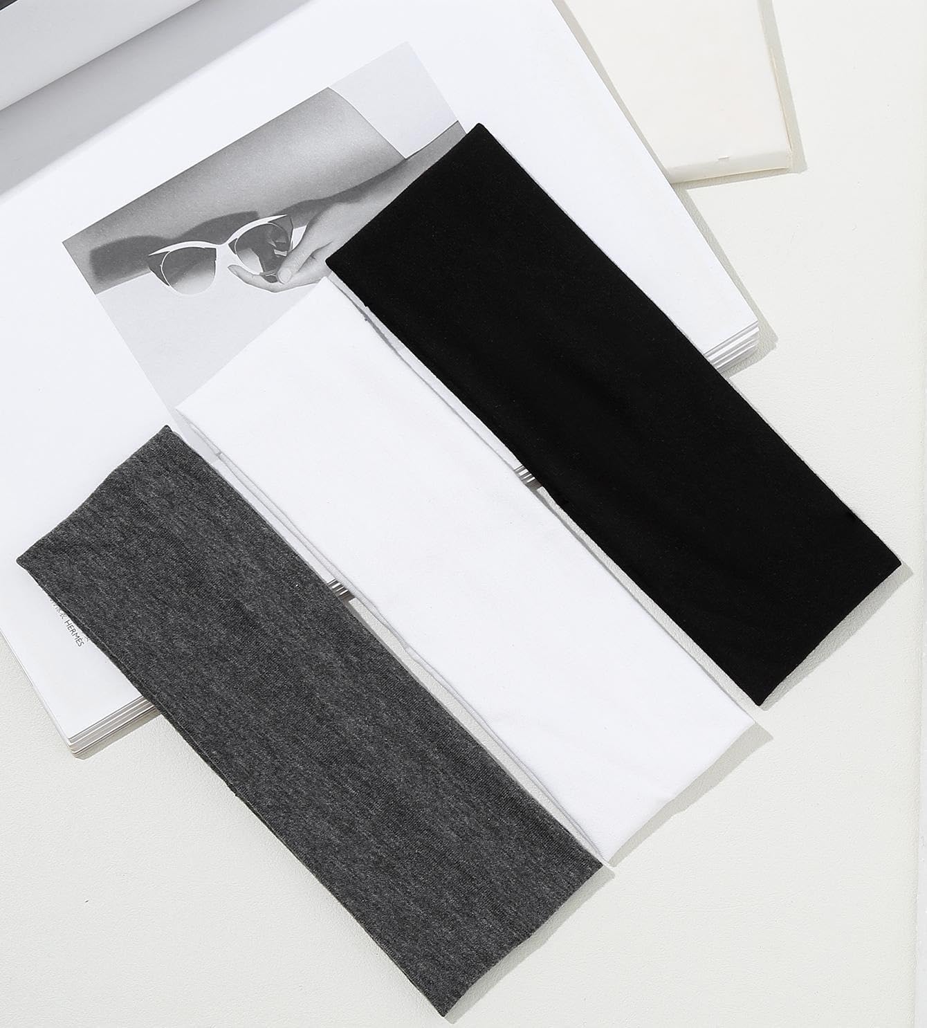 Huachi headbands soft fabric closeup highlights gentle stretch and all-day comfort.