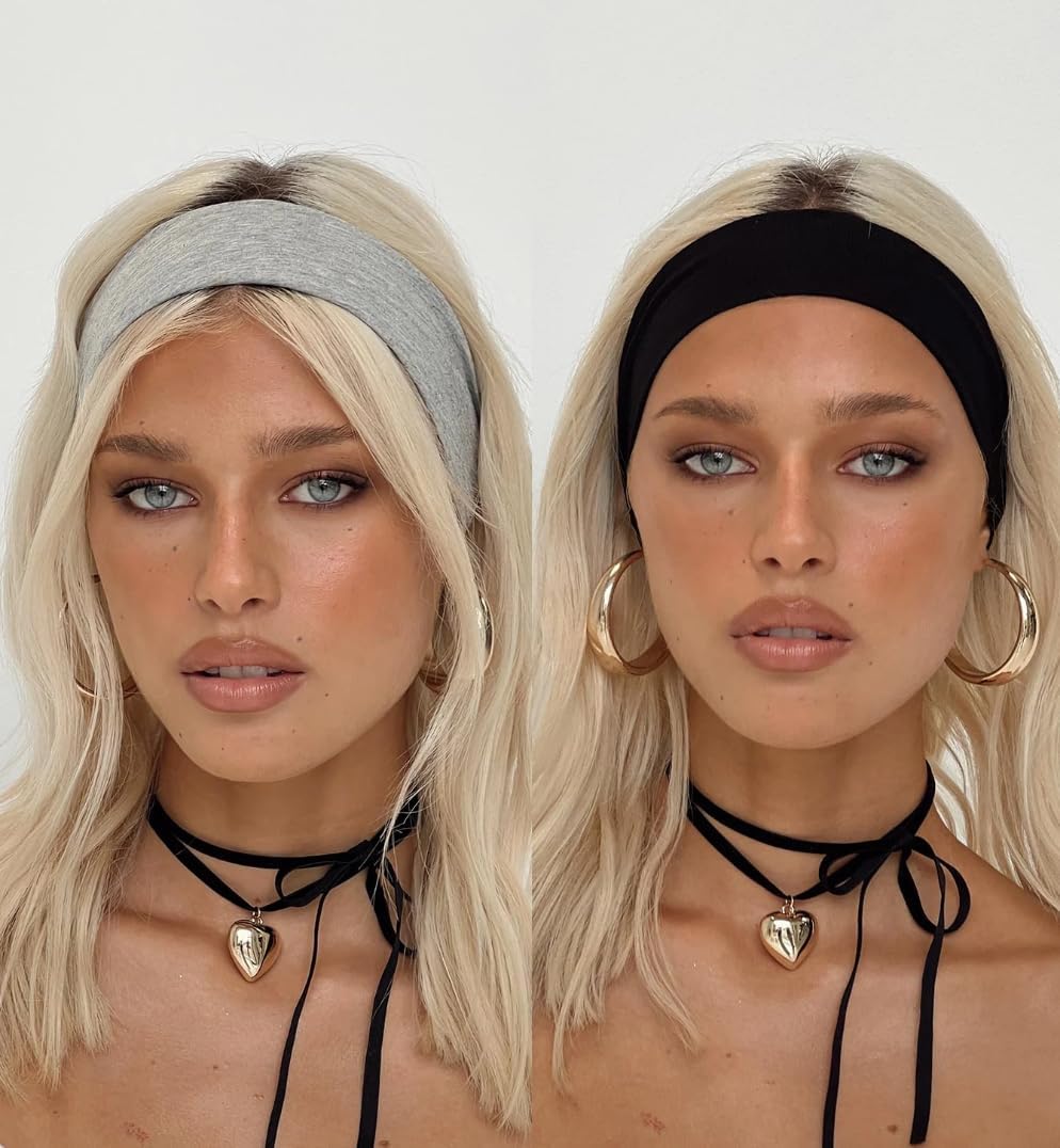 Huachi headbands evoke Blair Waldorf vibe with modern neutrals for versatile looks.