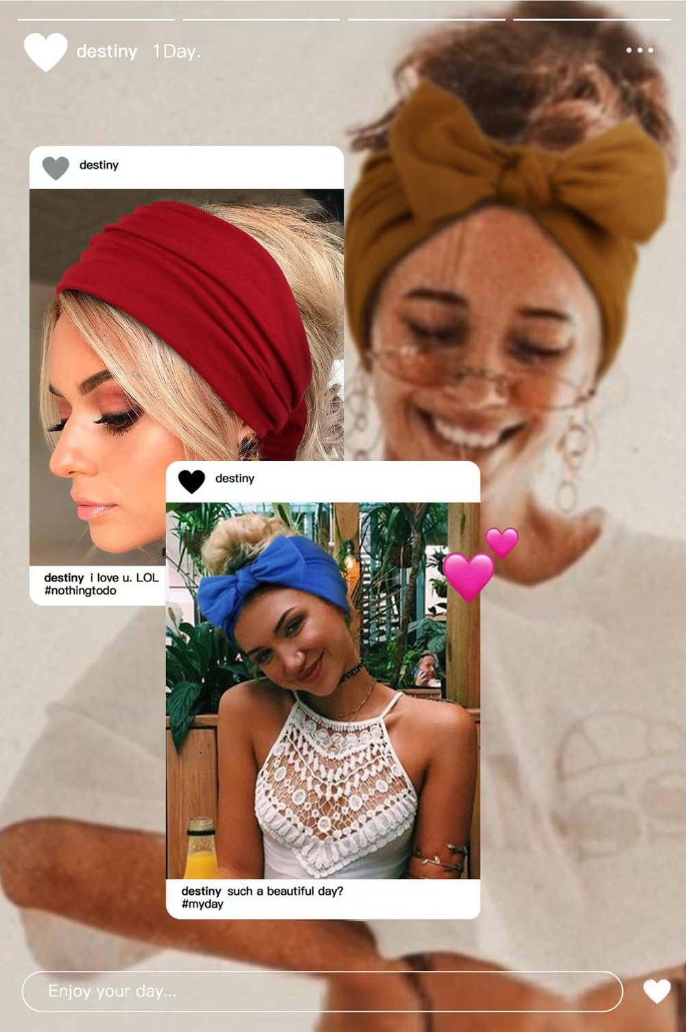 Huachi headbands during yoga and running for secure, sweat-wicking support.