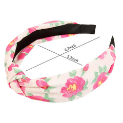 Huachi solid pink headband for daily wear with comfortable stretch