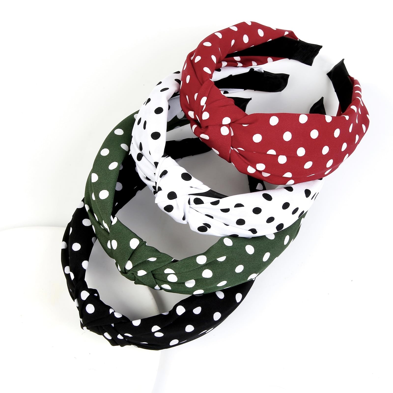 Huachi knotted headbands show stretchy, comfortable design