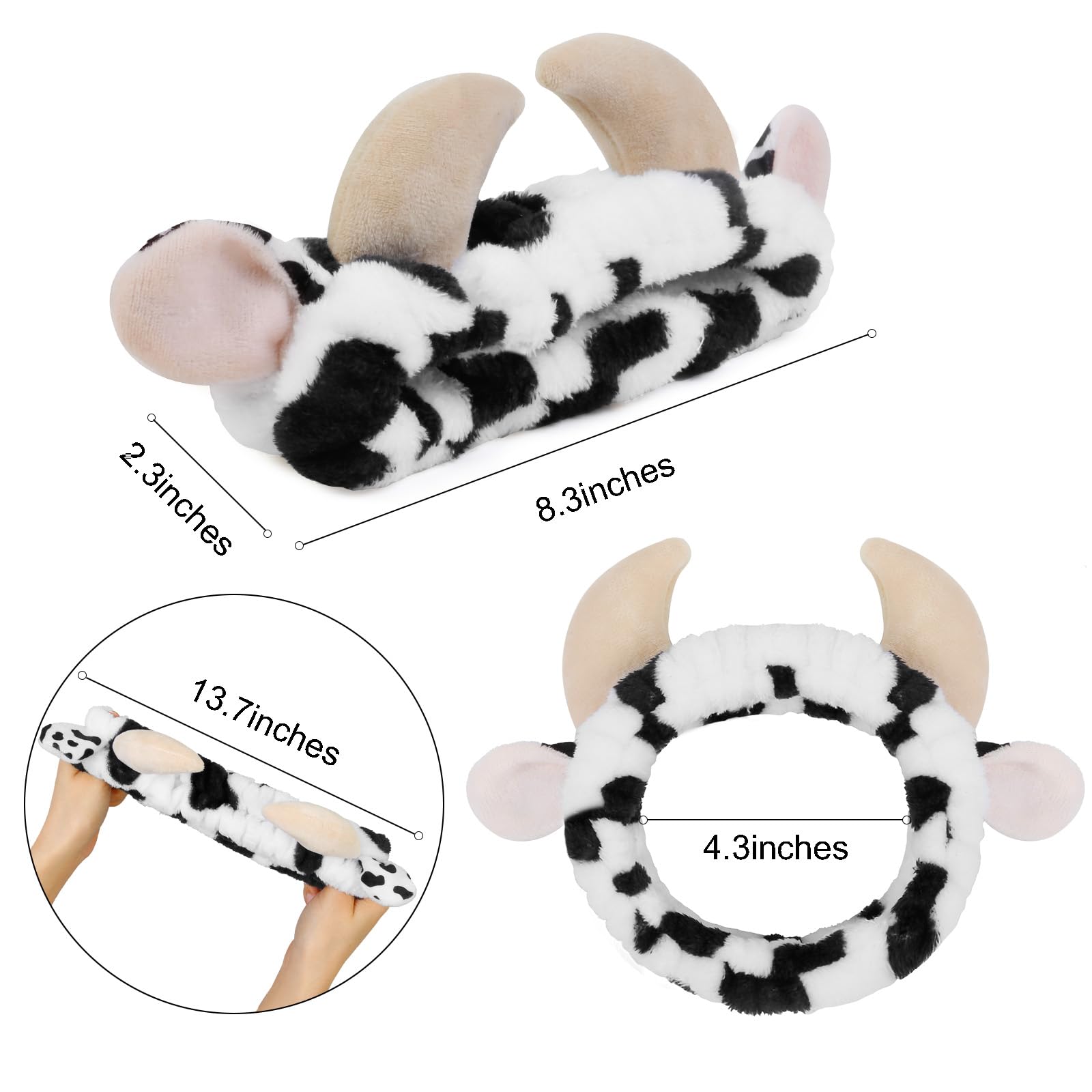 Huachi plush fabric closeup shows soft, skin-friendly headband texture.