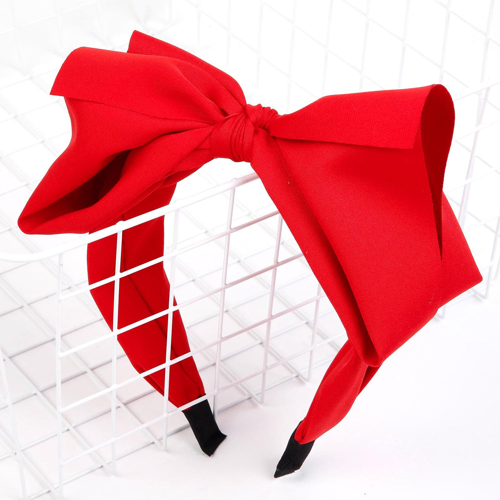 Huachi red bow headband costume ensemble adds fairy-tale magic to outfits.