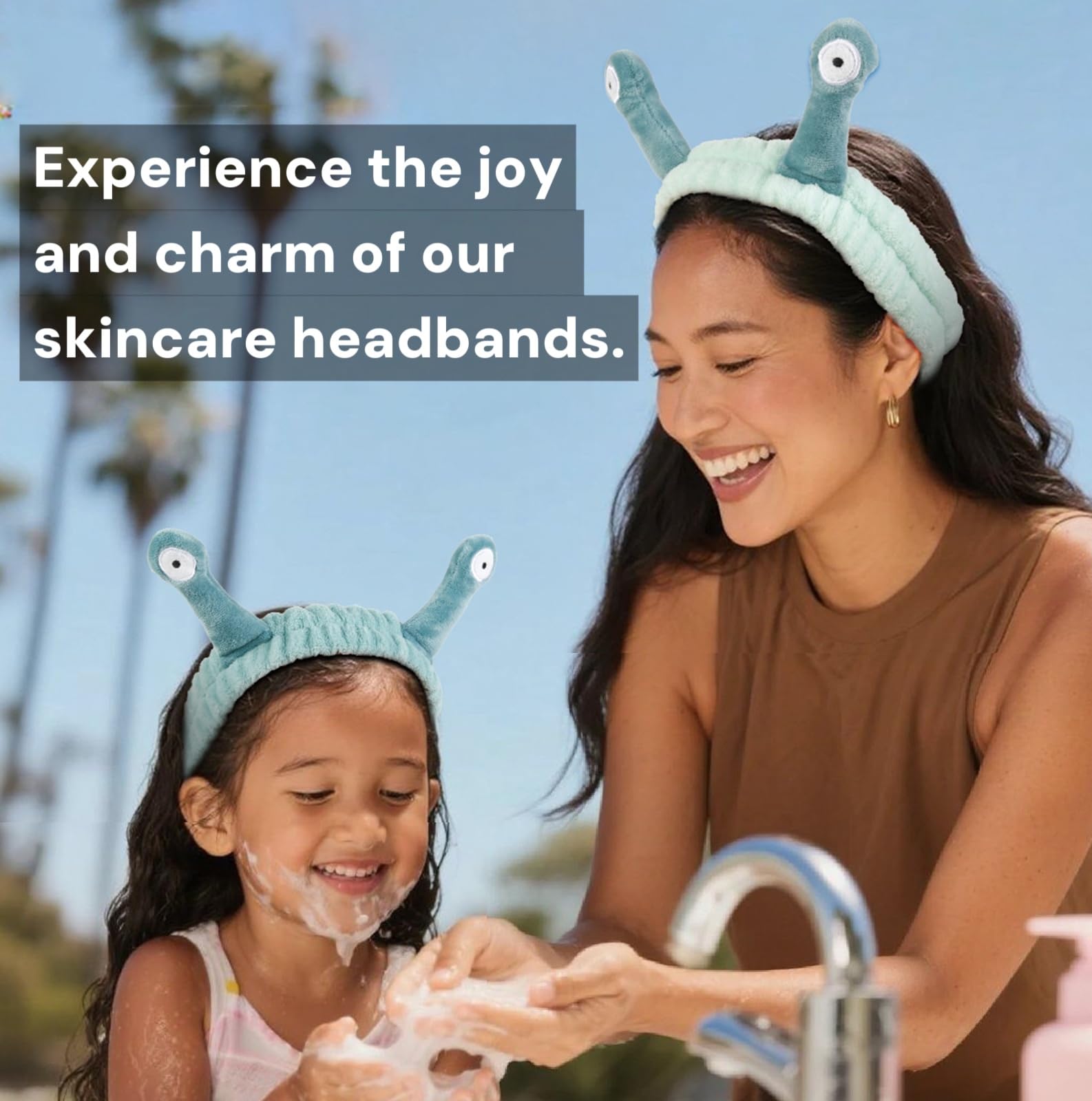 Huachi snail spa headband on spa day with comfortable grip.