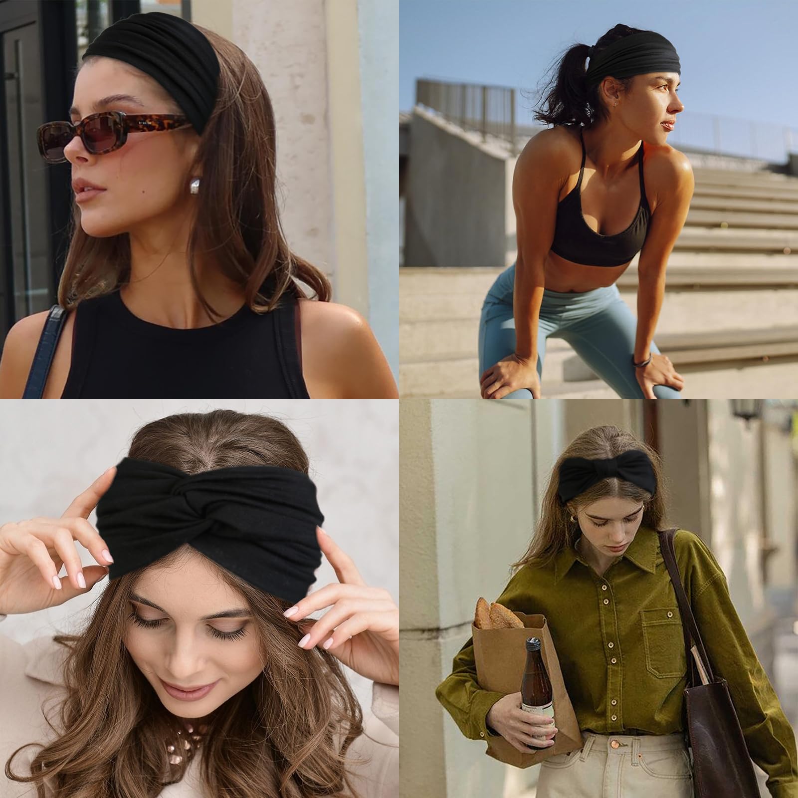 Huachi sweat-wicking material headband keeps you dry during workouts