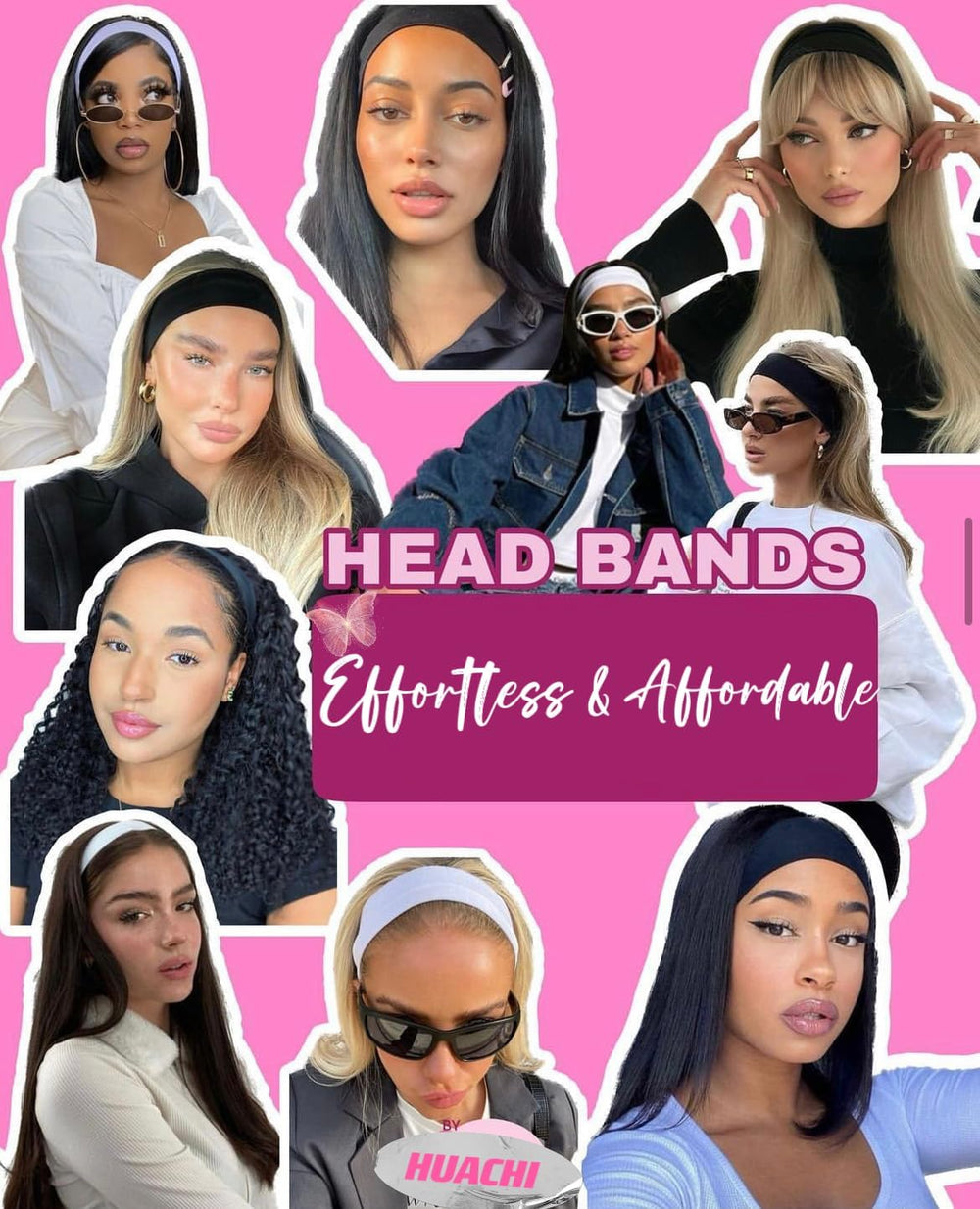 Huachi washable headbands with care instructions for daily use