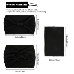 Huachi wide headband in black keeps hair away from the face all day