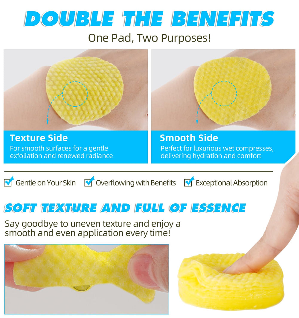 HUALIJIA Turmeric Kojic Acid Cleansing Pad glow on skin suggesting a refreshed start to the day.