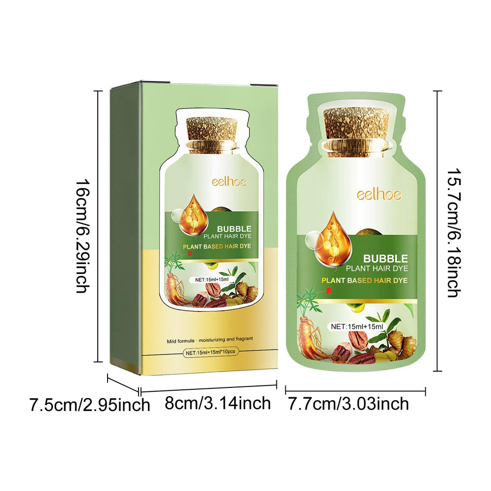 HuaQing Bubble Dye 10-pack box supports convenient home coloring.