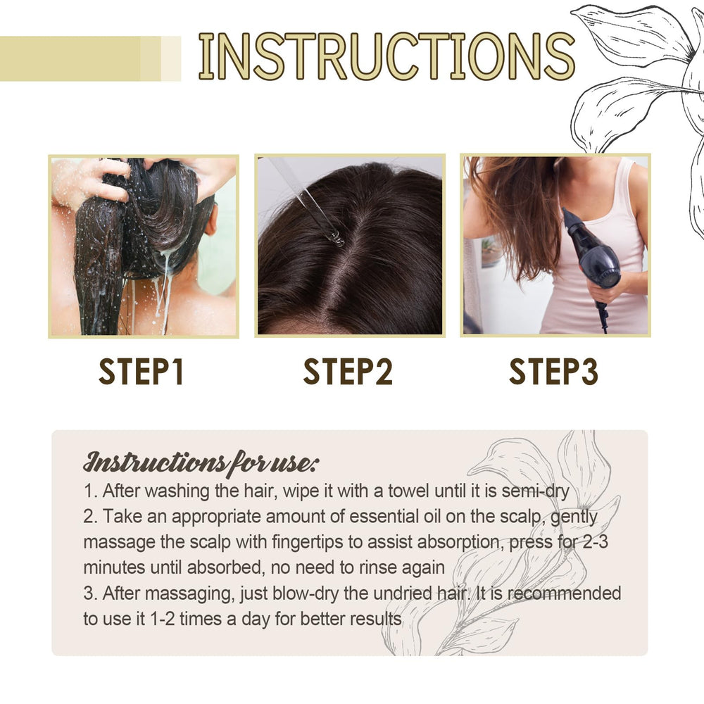 HuaQing scalp massage image demonstrates easy oil absorption.