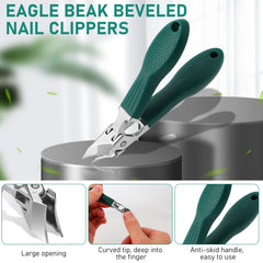 Huatinent long-handle ergonomic nail clipper for reduced hand fatigue during clipping