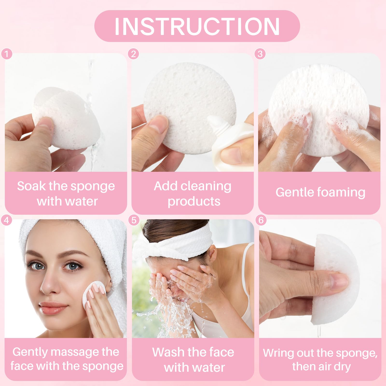 HUAXIN BIOTECHNOLOGY sponges wet expand to full size for thorough cleansing.