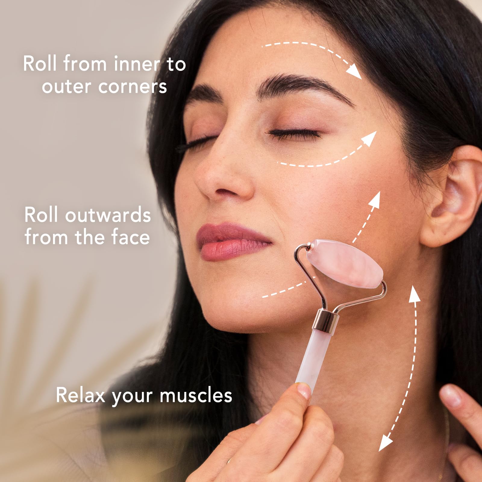 Huefull eye-area roller tip for delicate under-eye use