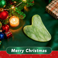 Huefull Gua Sha jade tool showcases Xiuyan Jade natural texture for soothing glide