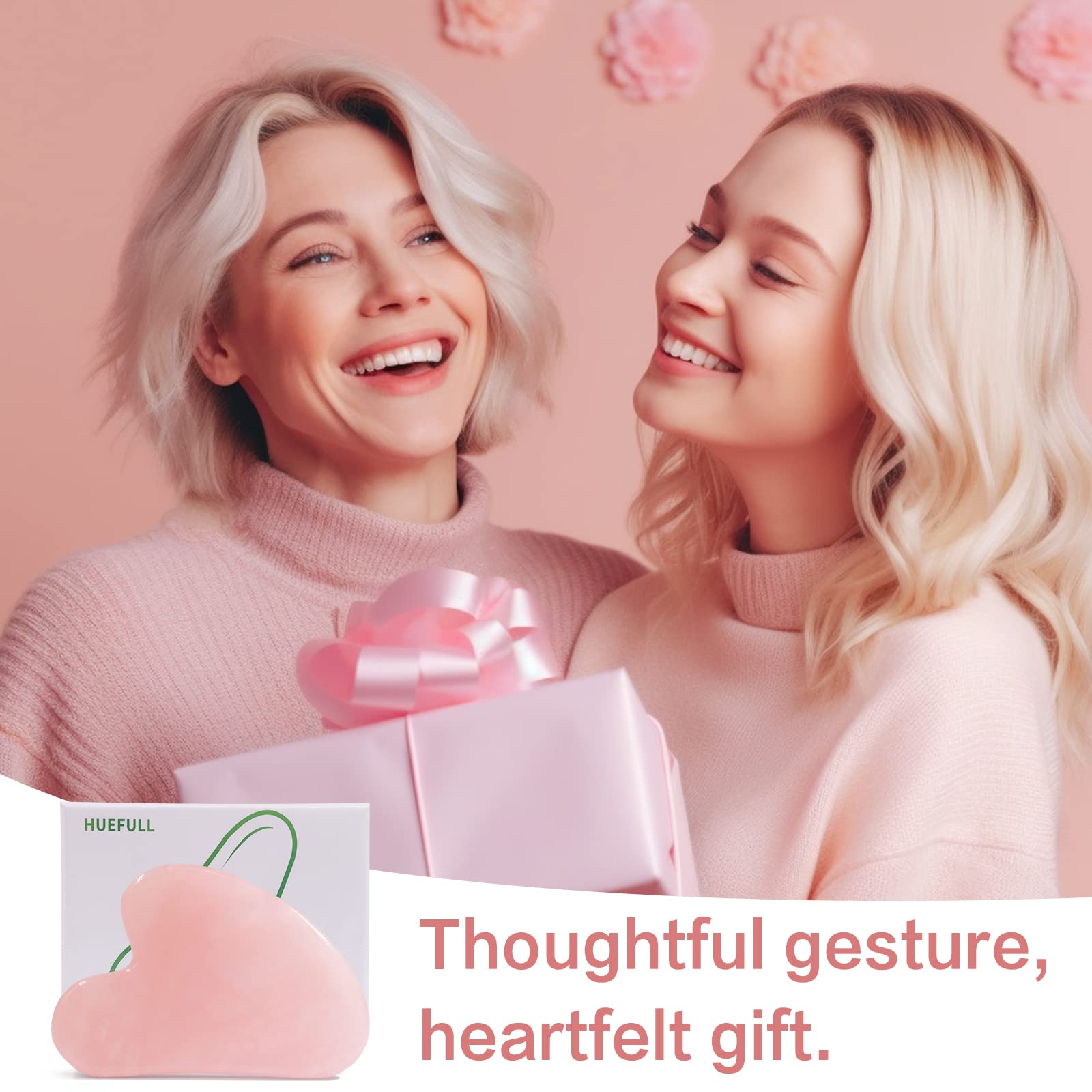 huefull Gua Sha gift-ready packaging emphasizes thoughtful self-care gift