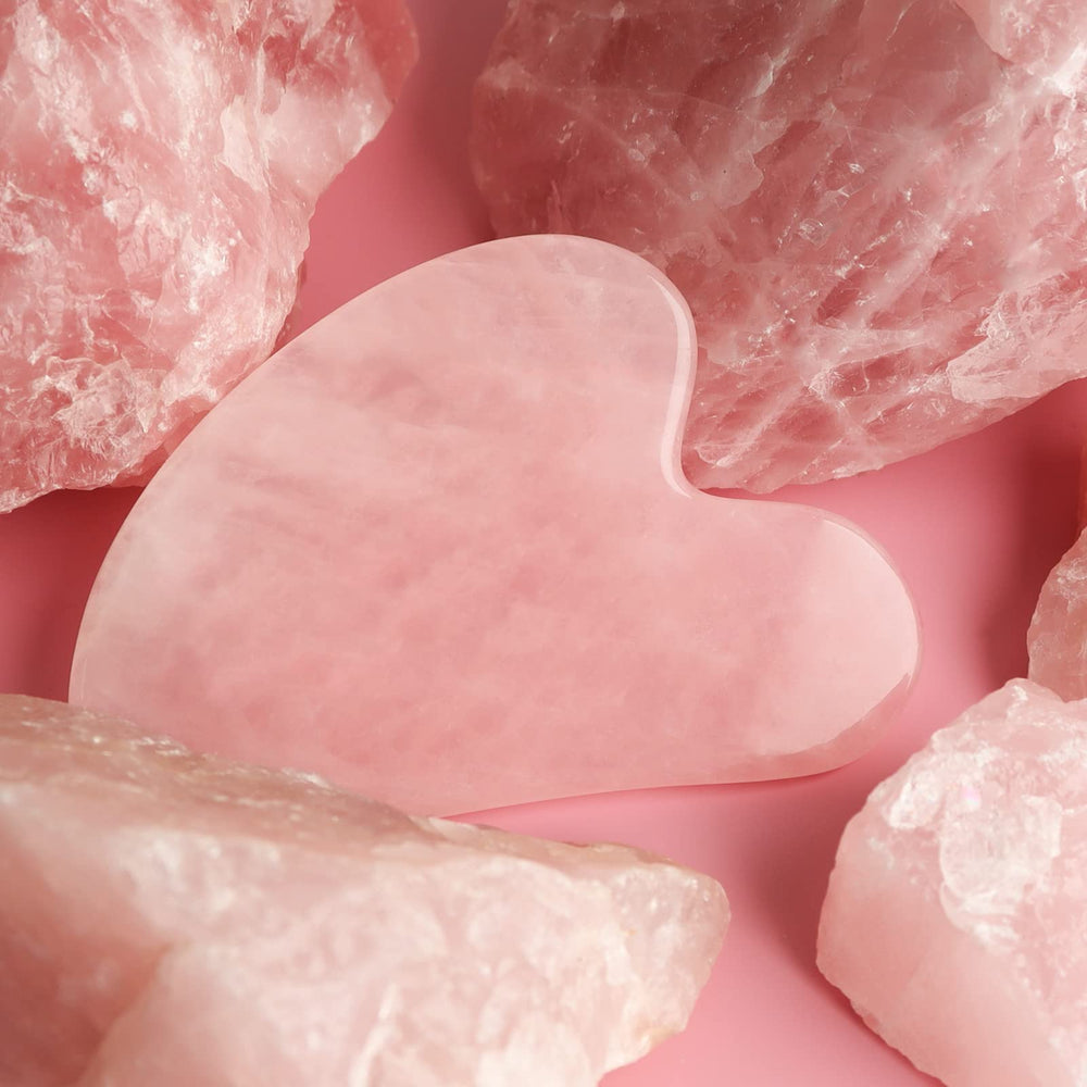 huefull Gua Sha jawline sculpting with rose quartz for gentle daily ritual
