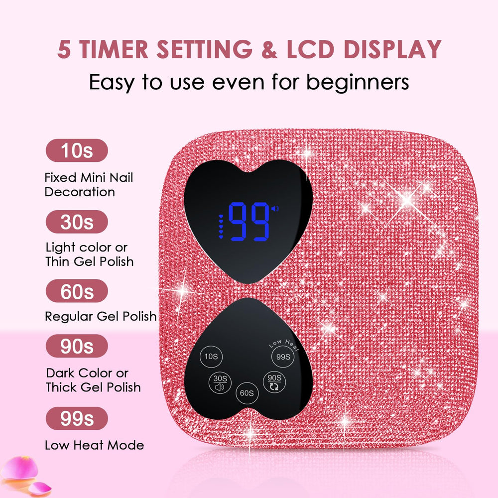 HUITINE 80W LED nail lamp delivering fast, even curing across nails.