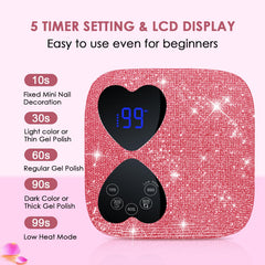 HUITINE 80W LED nail lamp delivering fast, even curing across nails.